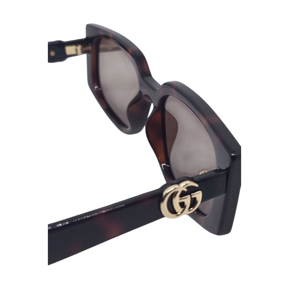 Gucci Brown Sunglasses with Gold Accents - Picture 1 of 6
